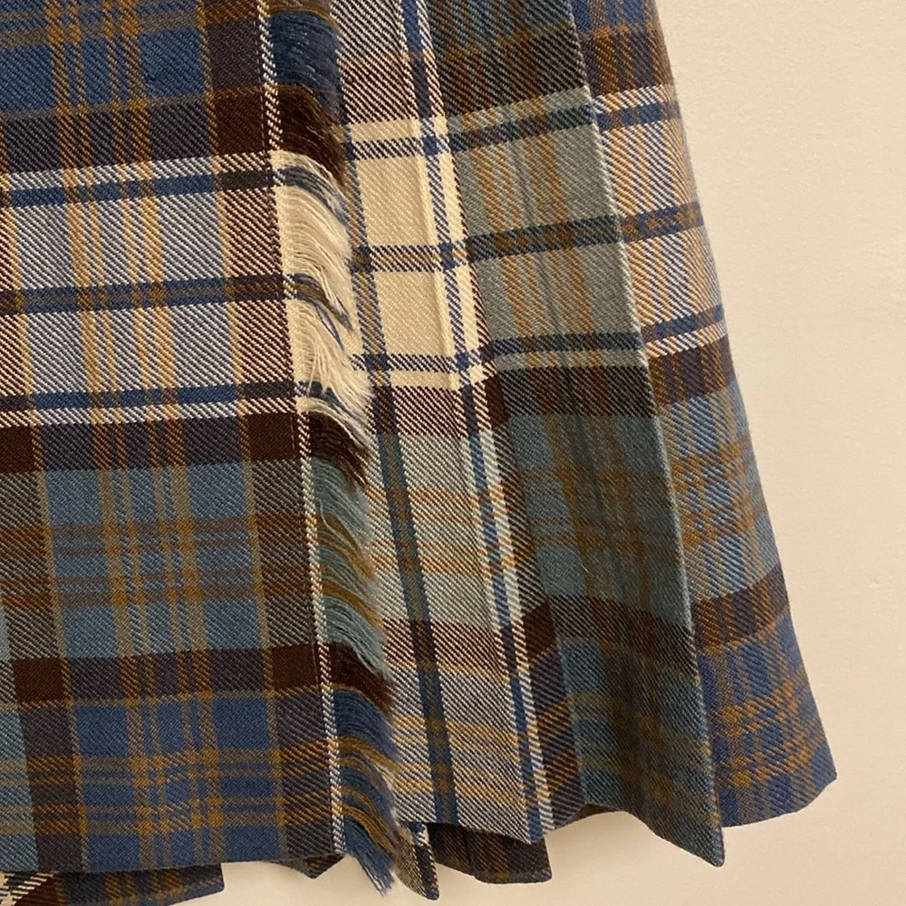 Tartan Pleated Skirt Hues of Blue - Picture 7 of 7